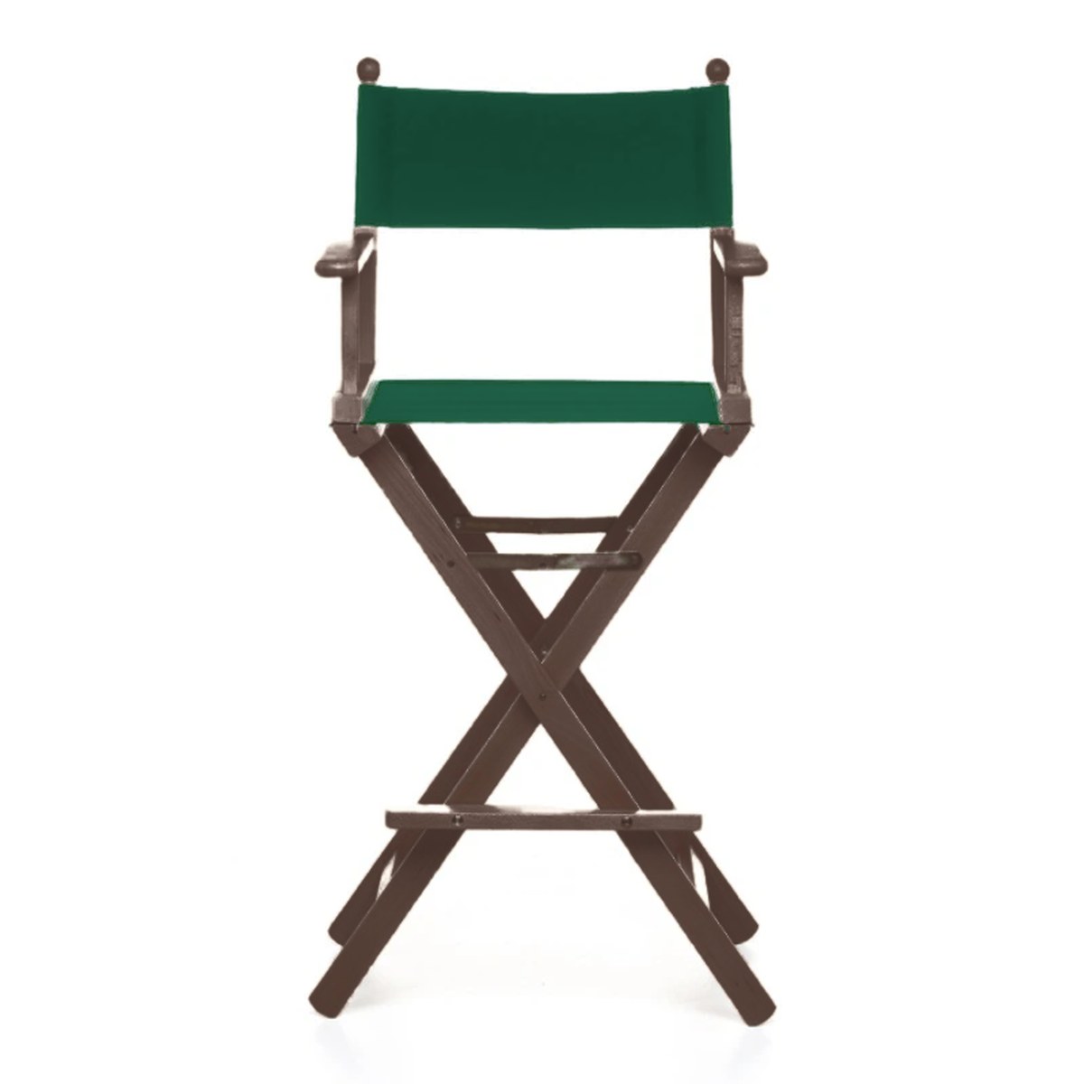 Fauteuil metteur en scène haut Cinéma — vernis noyer, toile Vert 072
