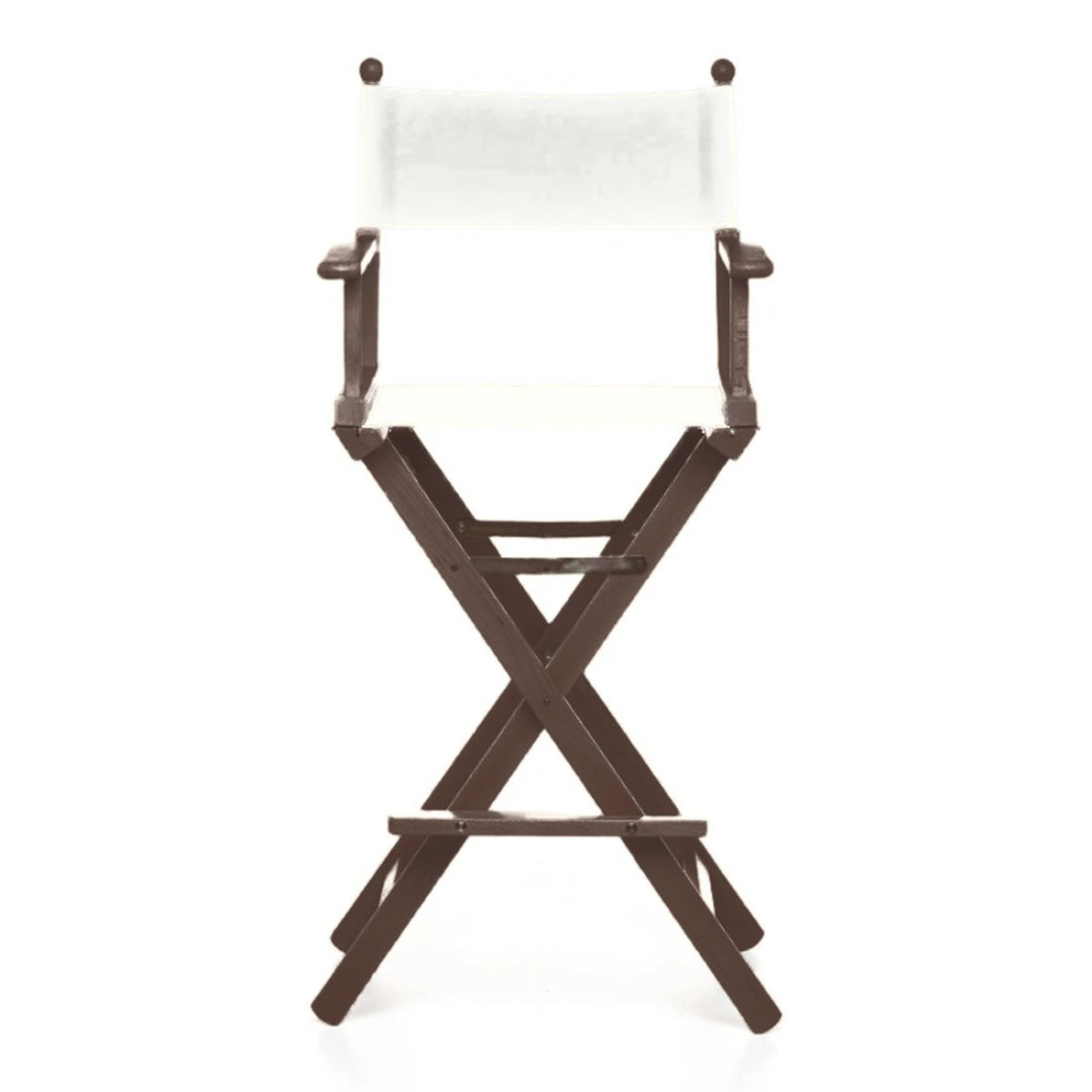 Fauteuil metteur en scène haut Cinéma — vernis noyer, toile Screen blanc