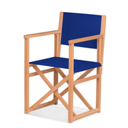Fauteuil metteur en scène Mallorca — huile de lin, toile Bleu roi 007