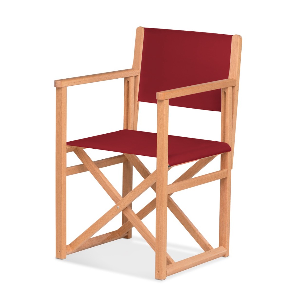 Fauteuil metteur en scène Mallorca — huile de lin, toile Bordeaux 060