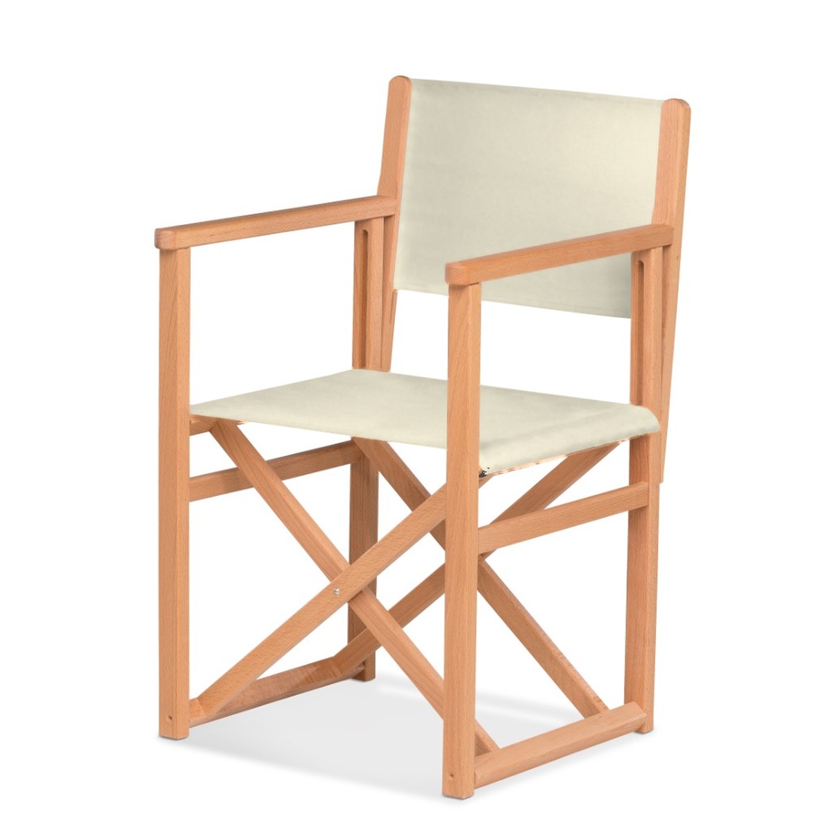 Fauteuil metteur en scène Mallorca — huile de lin, toile Écru 061
