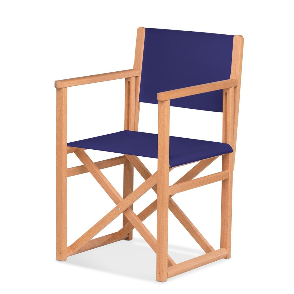 Fauteuil metteur en scène Mallorca — huile de lin, toile Bleu nuit 063