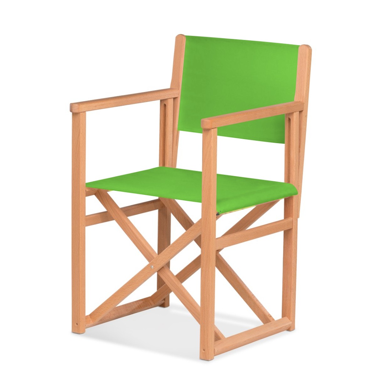 Fauteuil metteur en scène Mallorca — huile de lin, toile Vert pistache 064