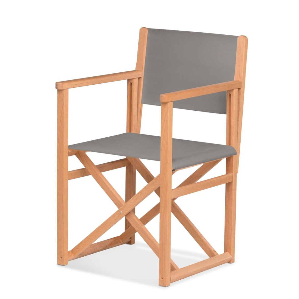 Fauteuil metteur en scène Mallorca — huile de lin, toile Gris clair 067