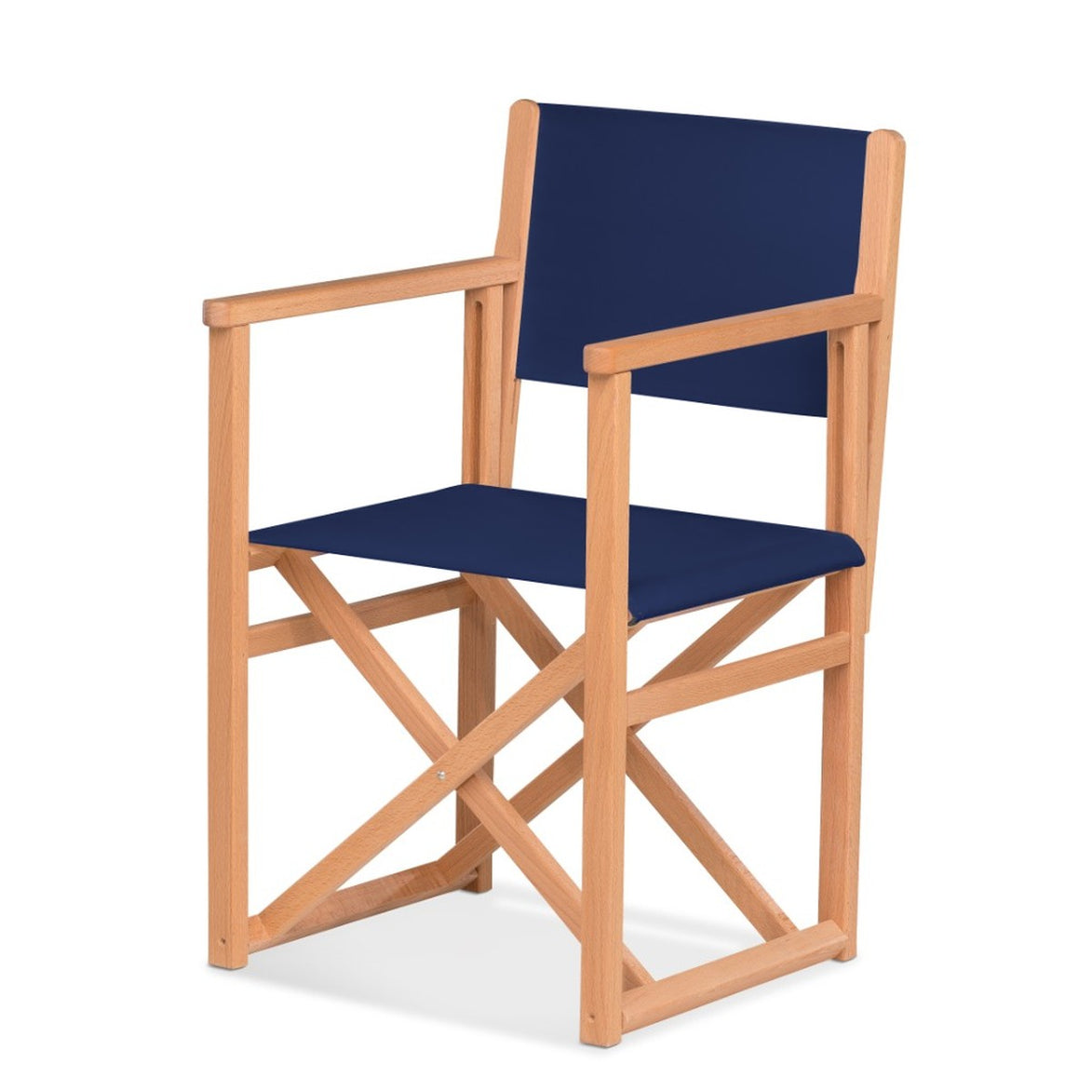 Fauteuil metteur en scène Mallorca — huile de lin, toile Bleu marine 077