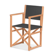 Fauteuil metteur en scène Mallorca — huile de lin, toile Gris foncé 098