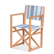 Fauteuil metteur en scène Mallorca — huile de lin, toile Rayé multicolore bleu 153