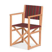 Fauteuil metteur en scène Mallorca — huile de lin, toile Rayé multicolore rouge 662
