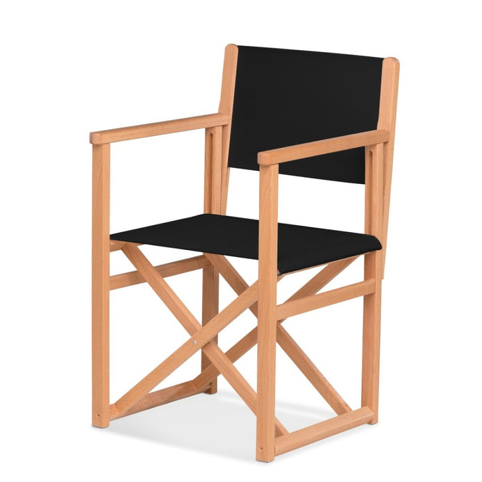 Fauteuil metteur en scène Mallorca — huile de lin, toile Noir 039