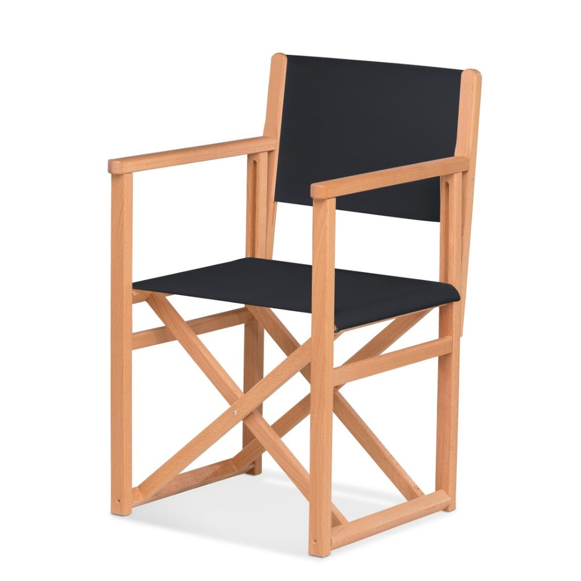 Fauteuil metteur en scène Mallorca — huile de lin, toile Screen noir