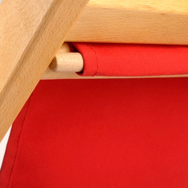 Assise du fauteuil Mallorca montée sur tringle bois, toile remplaçable sans outil