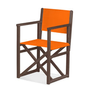 Fauteuil metteur en scène Mallorca — vernis noyer, toile Orange 004