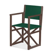 Fauteuil metteur en scène Mallorca — vernis noyer, toile Vert 072