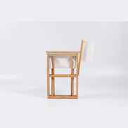 Fauteuil Mallorca XL vu de profil, toile tendue sur structure en hêtre