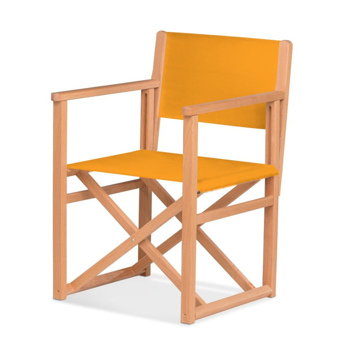 Fauteuil metteur en scène Mallorca XL — huile de lin, toile Mandarine 066