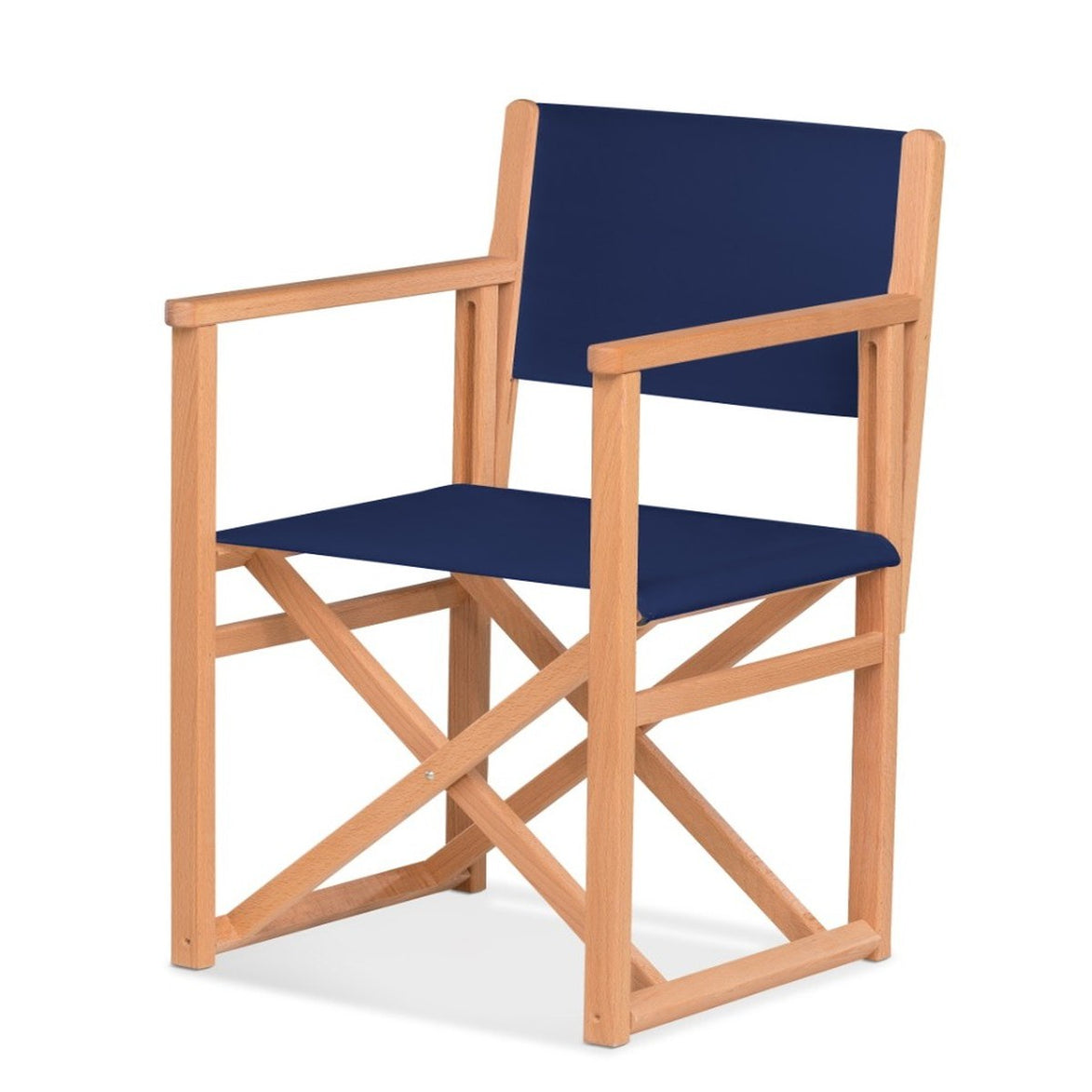 Fauteuil metteur en scène Mallorca XL — huile de lin, toile Bleu marine 077