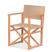 Fauteuil metteur en scène Mallorca XL — huile de lin, toile Rayé beige écru 512