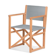 Fauteuil metteur en scène Mallorca XL — huile de lin, toile Screen gris