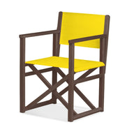 Fauteuil metteur en scène Mallorca XL — vernis noyer, toile Jaune 003