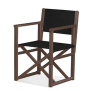 Fauteuil metteur en scène Mallorca XL — vernis noyer, toile Noir 039