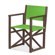 Fauteuil metteur en scène Mallorca XL — vernis noyer, toile Vert pistache 064