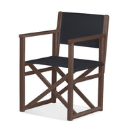 Fauteuil metteur en scène Mallorca XL — vernis noyer, toile Screen noir