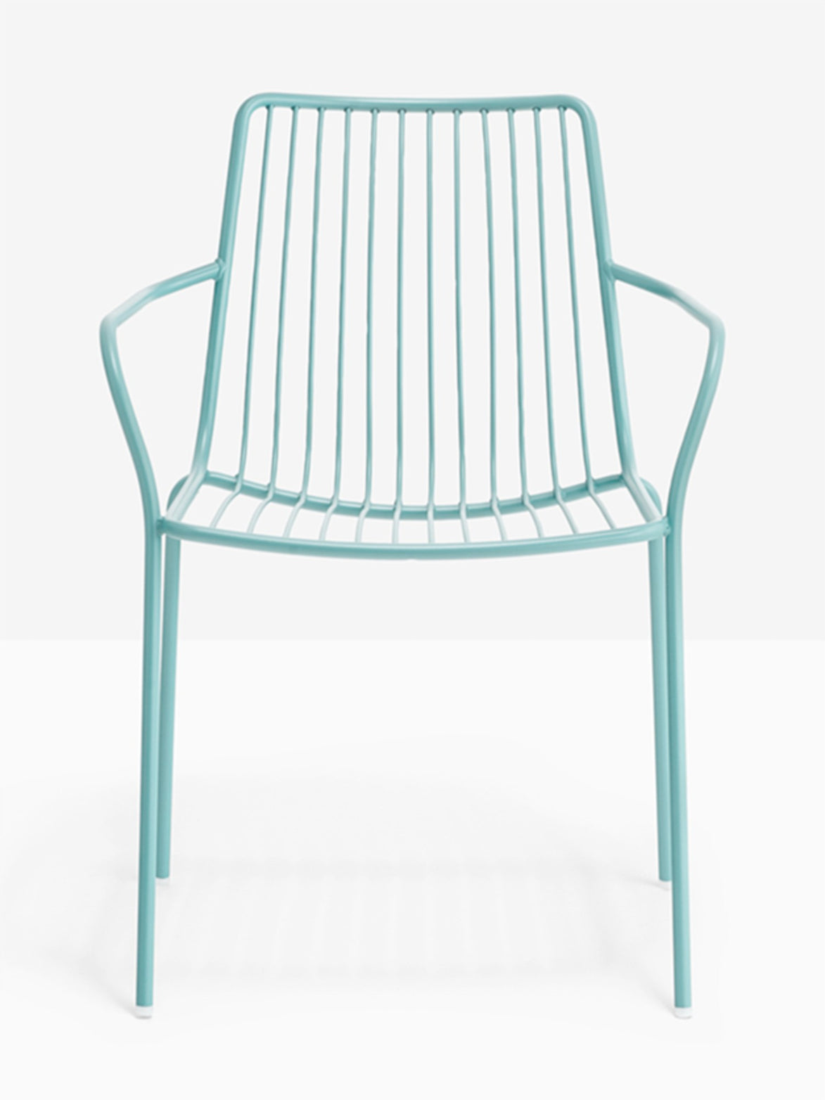 Fauteuil Nolita dossier haut bleu ciel vue de face