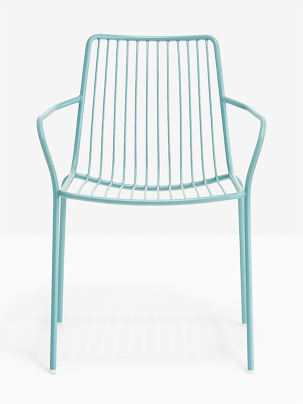 Fauteuil Nolita dossier haut bleu ciel vue de face