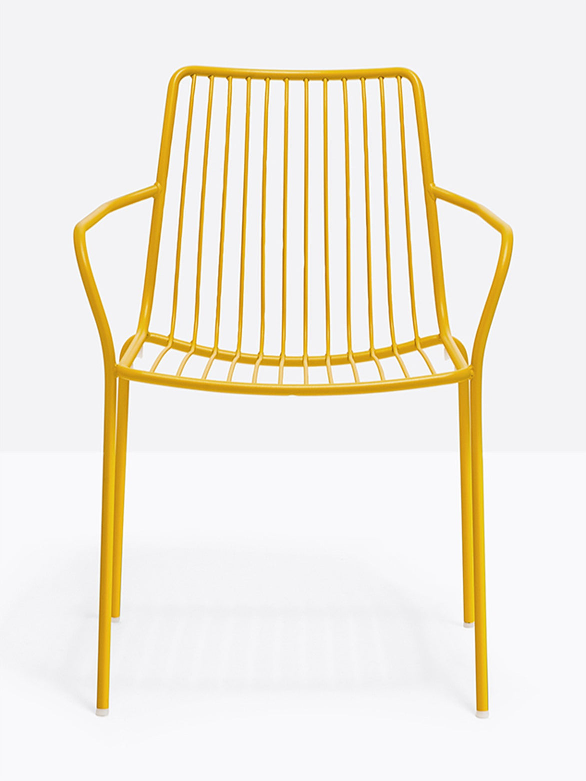 Fauteuil Nolita dossier haut jaune vue de face