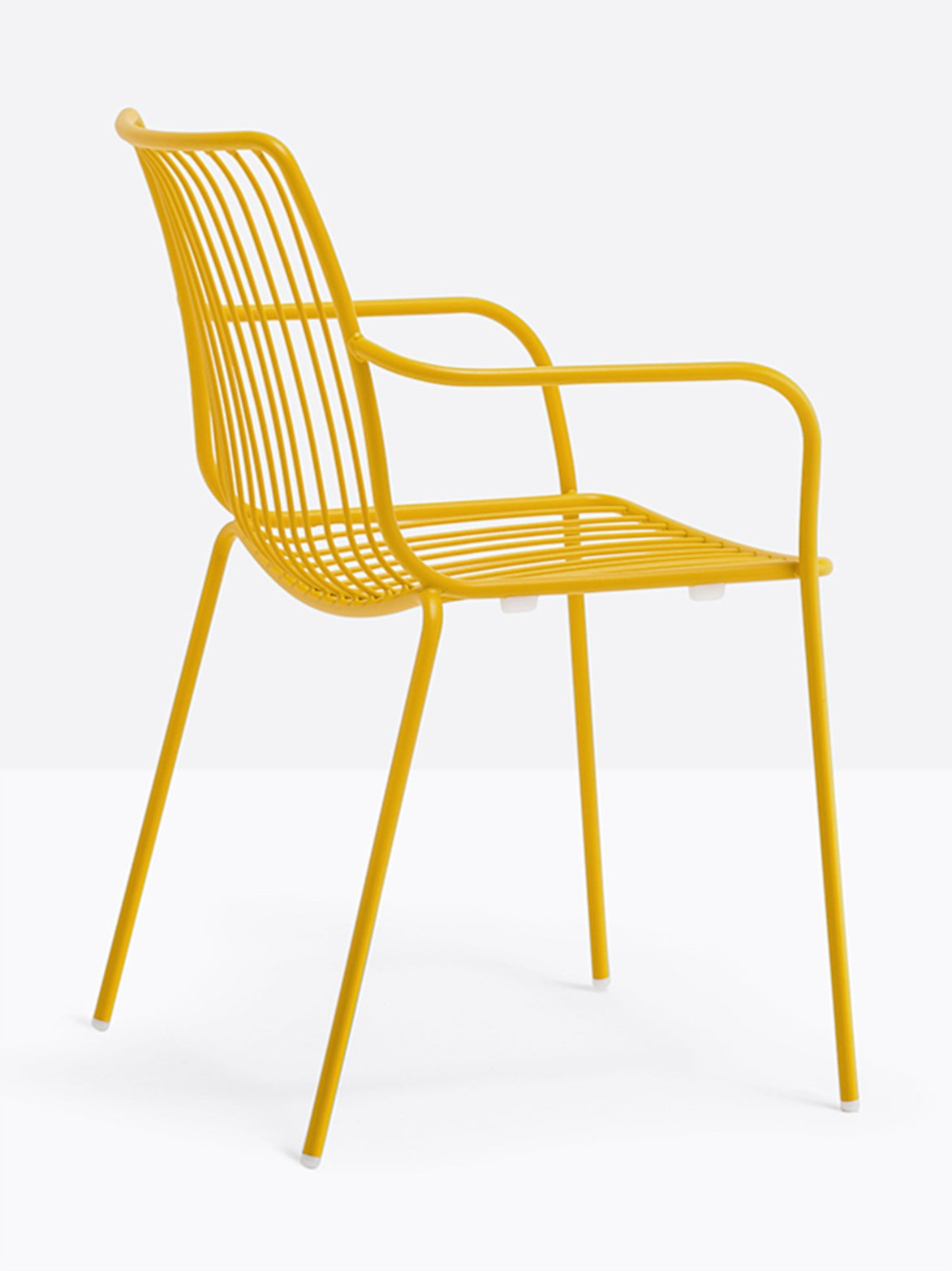 Fauteuil Nolita dossier haut jaune vue de profil