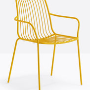 Fauteuil Nolita dossier haut jaune