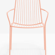 Fauteuil Nolita dossier haut rose