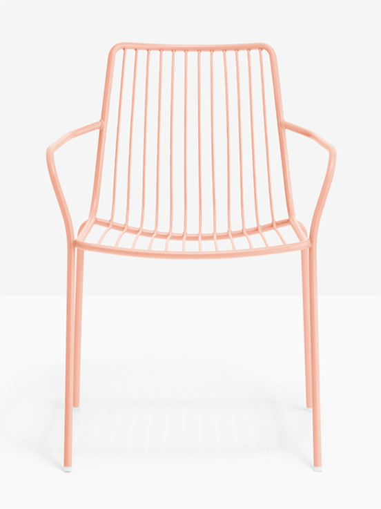 Fauteuil Nolita dossier haut rose