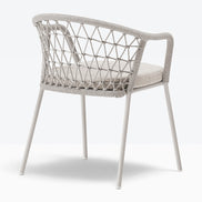 Fauteuil Panarea beige vue de trois quarts