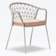 Fauteuil Panarea beige et rose vue de face