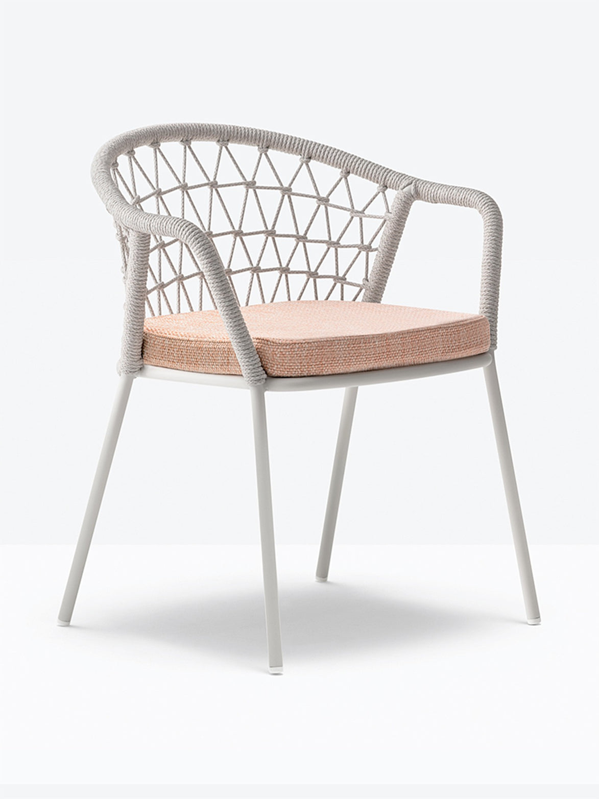 Fauteuil Panarea beige et rose vue de face