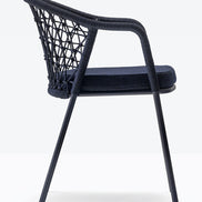 Fauteuil Panarea bleu marine vue de profil