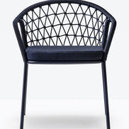 Fauteuil Panarea bleu marine vue de face