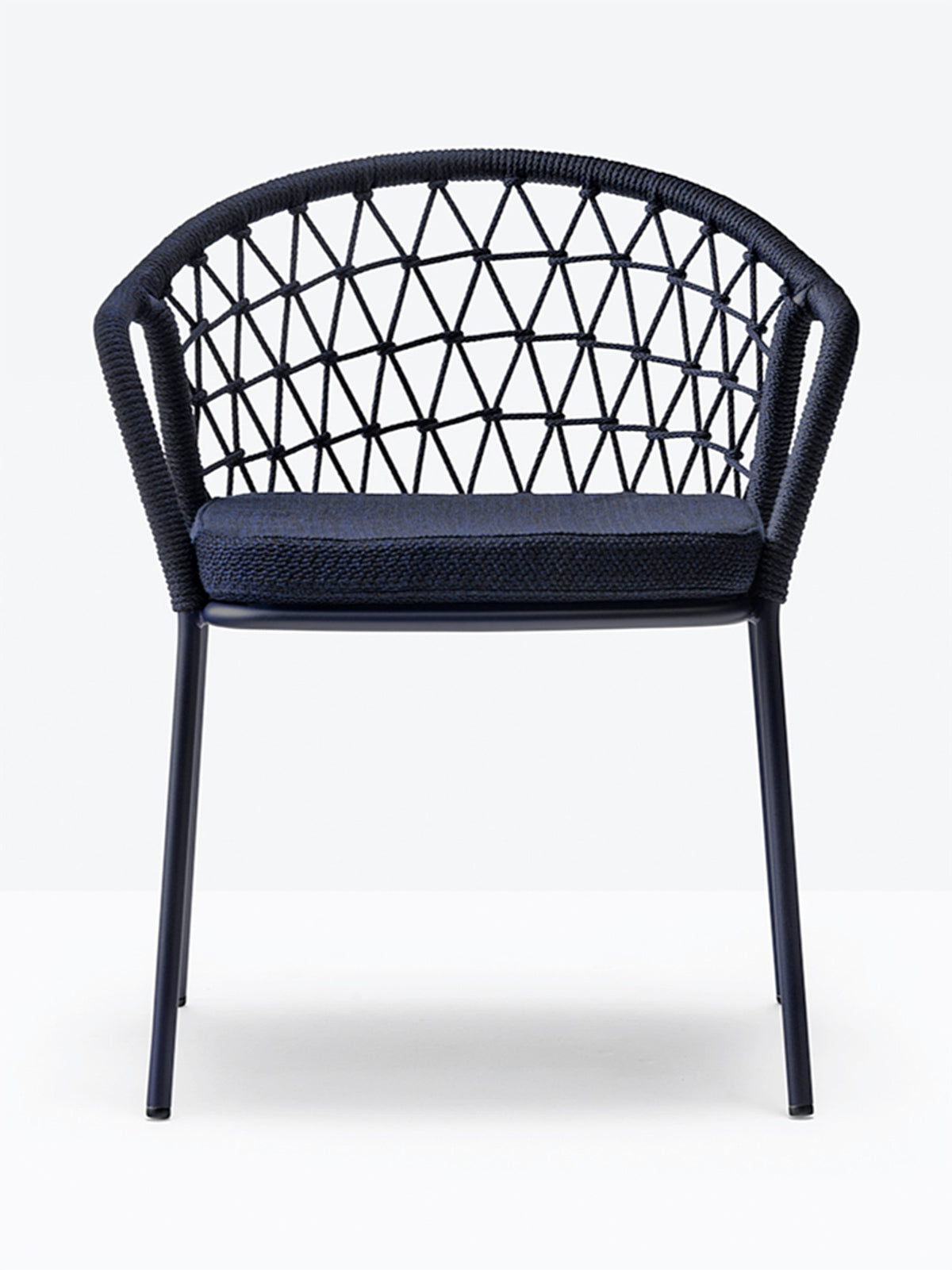 Fauteuil Panarea bleu marine vue de face