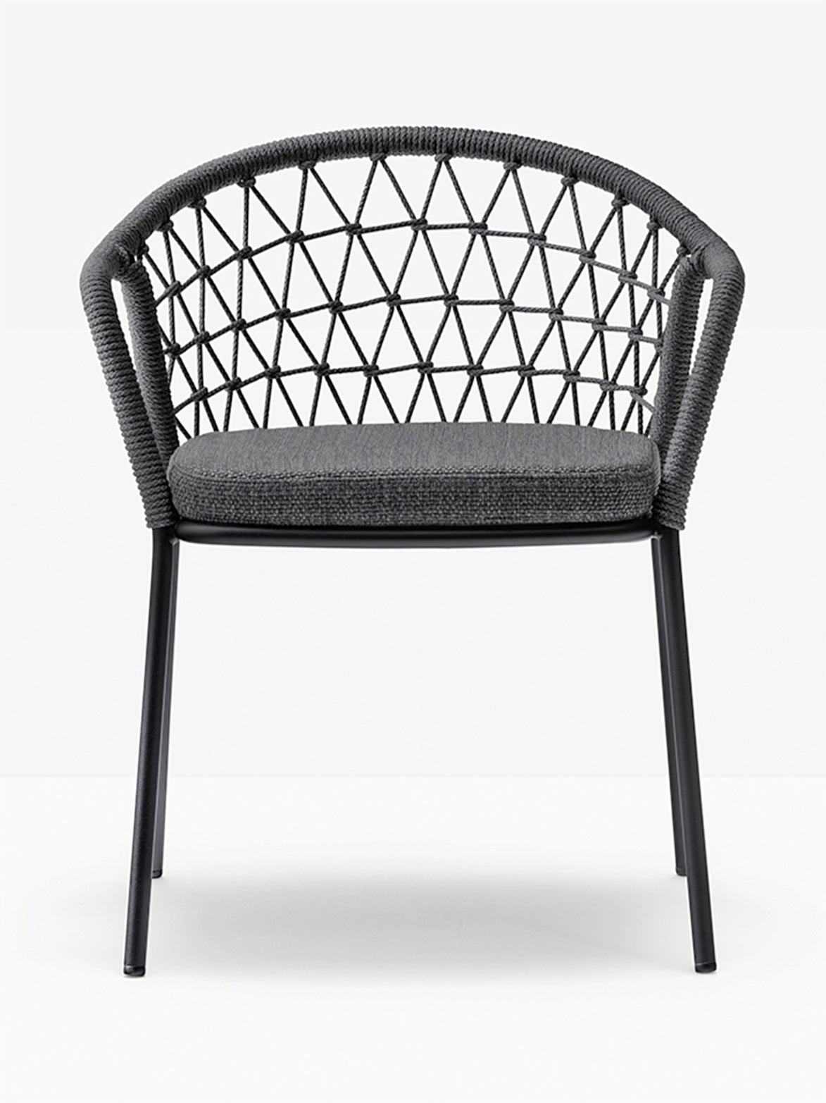 Fauteuil Panarea noir vue de face