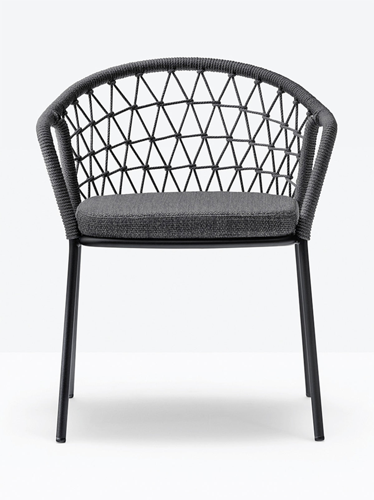 Fauteuil Panarea noir vue de face