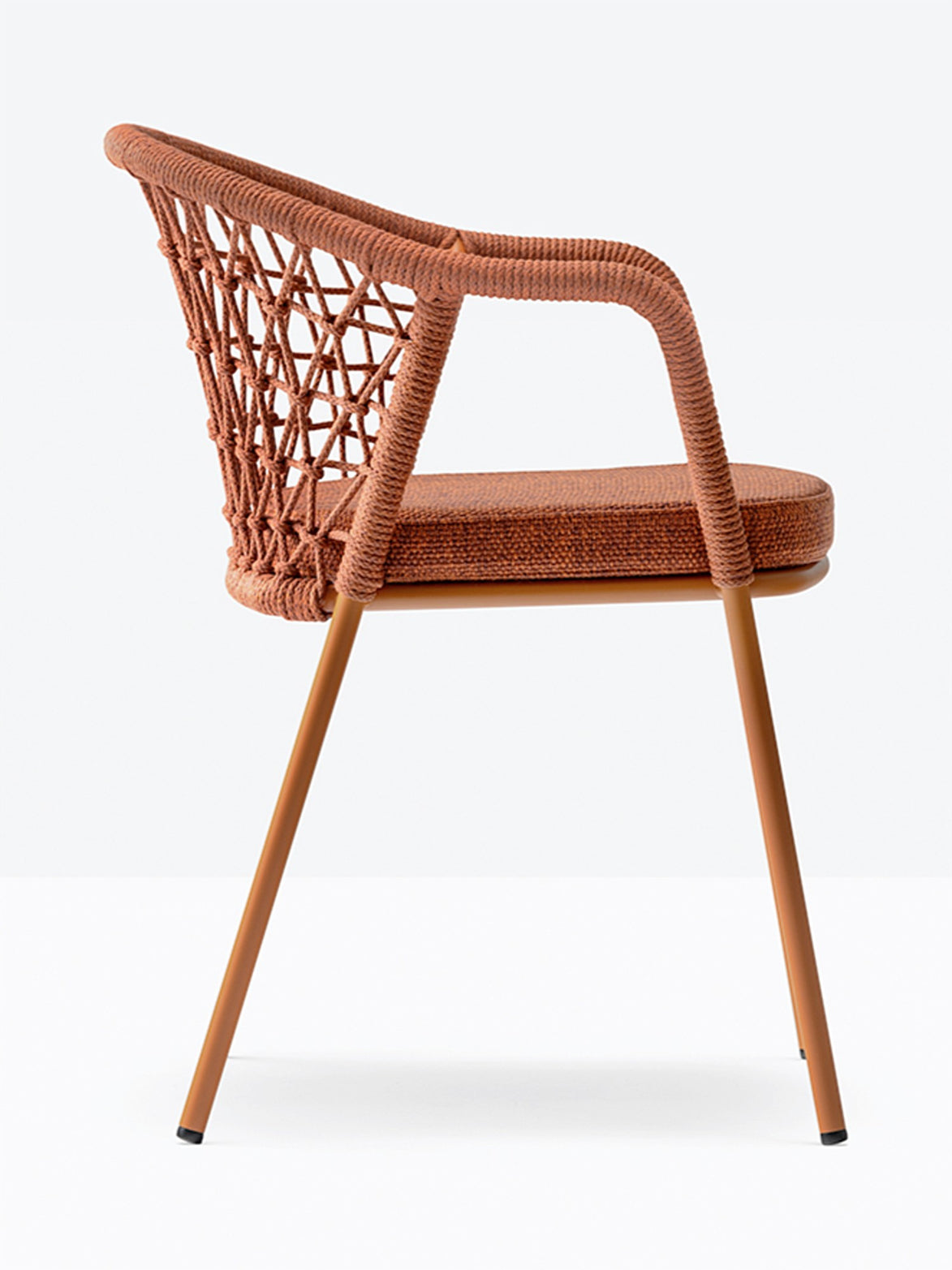 Fauteuil Panarea terracotta vue de profil