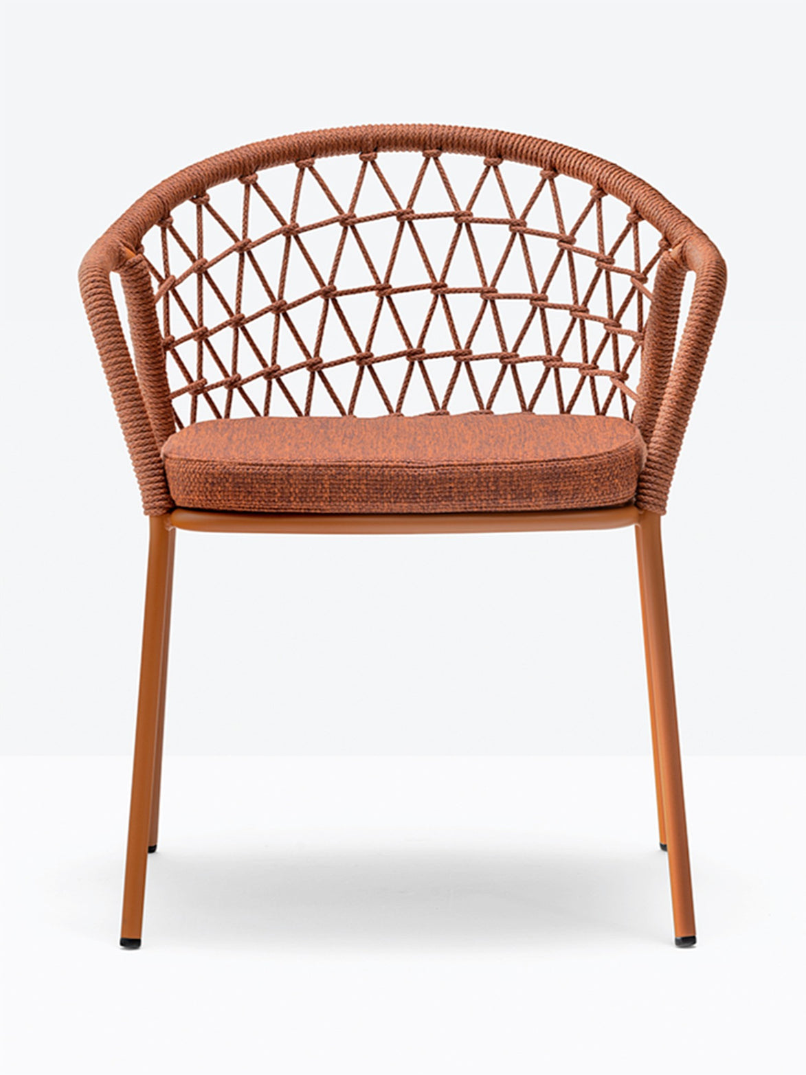 Fauteuil Panarea terracotta vue de face