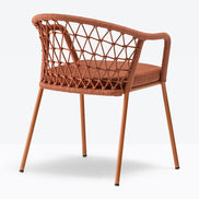 Fauteuil Panarea terracotta vue de trois quarts