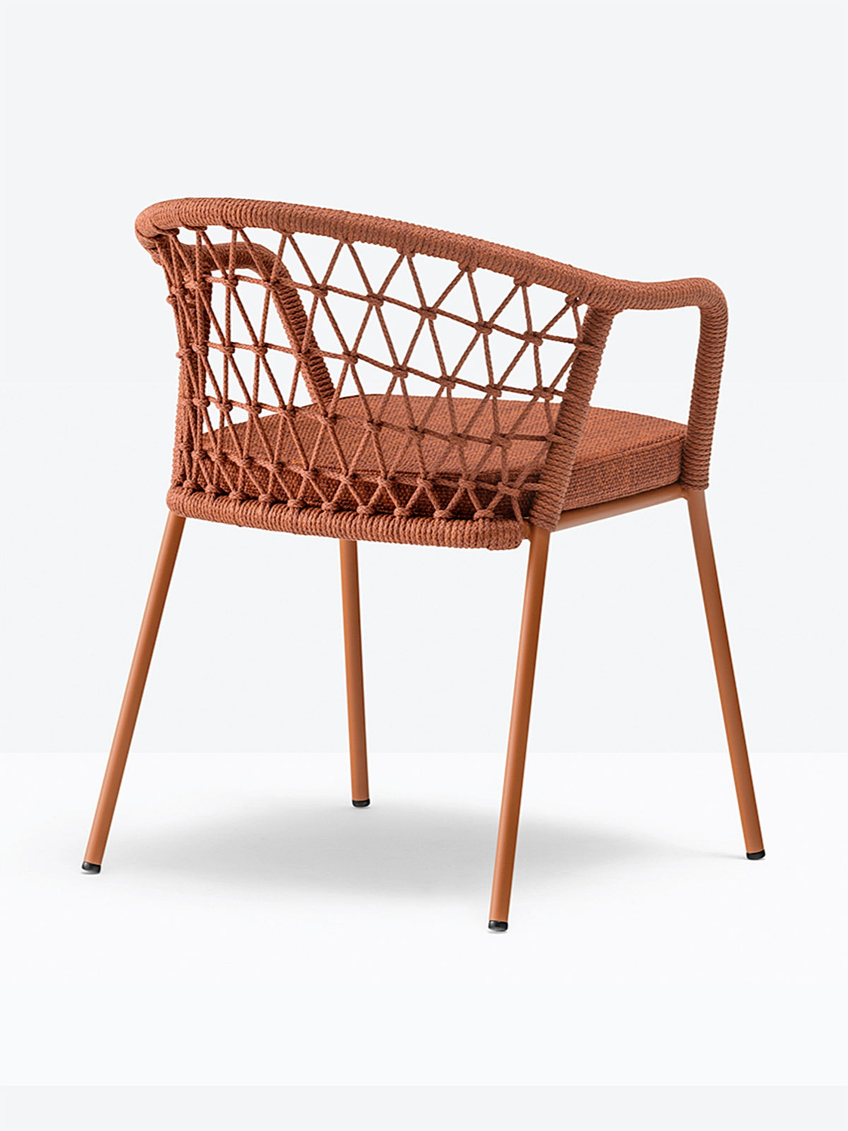 Fauteuil Panarea terracotta vue de trois quarts