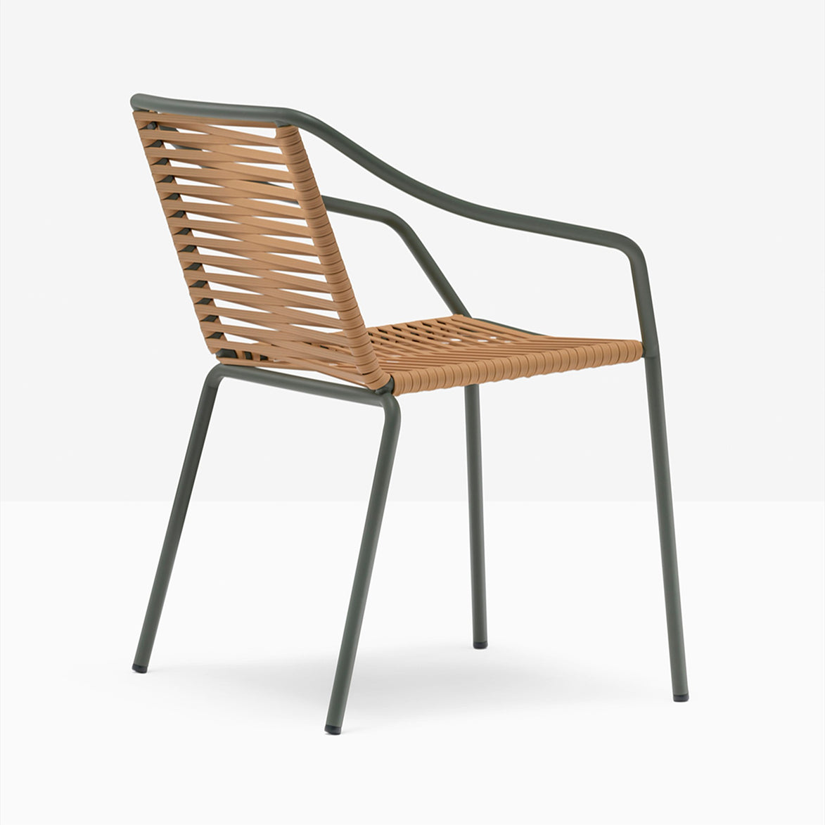 Fauteuil Philía vert et miel vue de dos