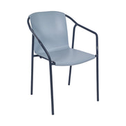 Fauteuil Rod Ezpeleta anthracite, dossier blue grey