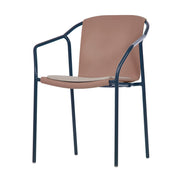 Fauteuil Rod Ezpeleta anthracite, dossier cappuccino avec galette