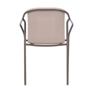 Fauteuil Rod Ezpeleta taupe, dossier pearl