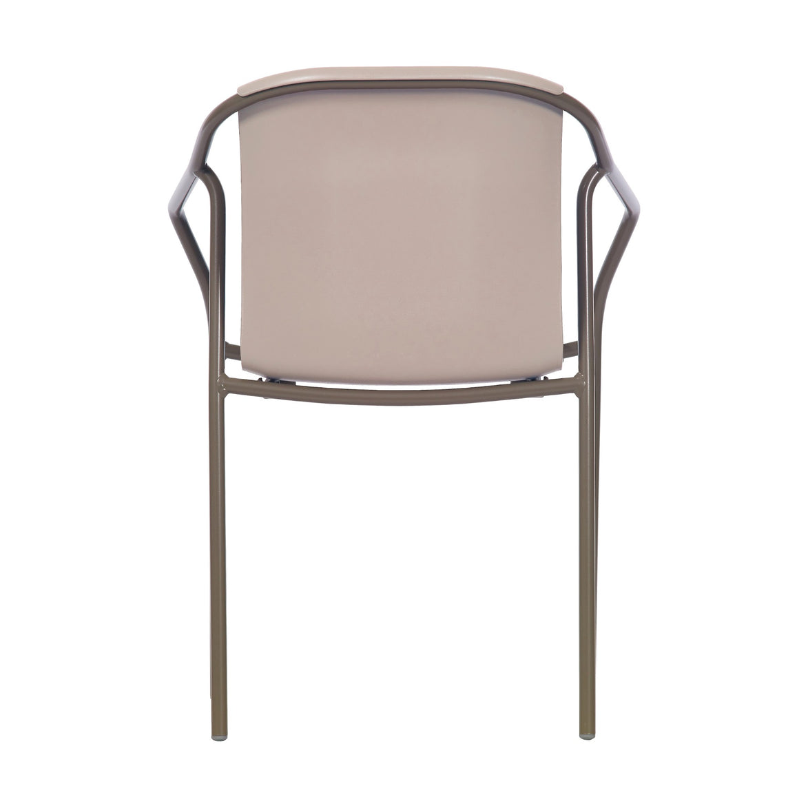 Fauteuil Rod Ezpeleta taupe, dossier pearl